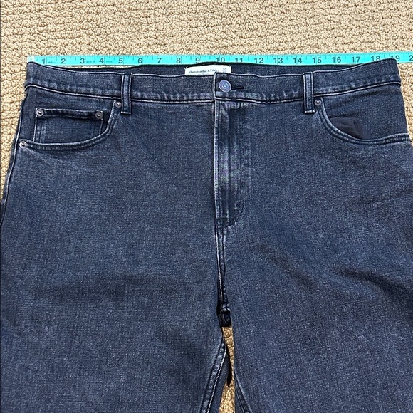 Abercrombie & Fitch The Skinny High Rise Jeans size 33 Black Wash Split Seams - Picture 10 of 14